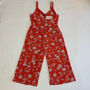 Wishlist One Day at a Time Red Floral Romper, NWT